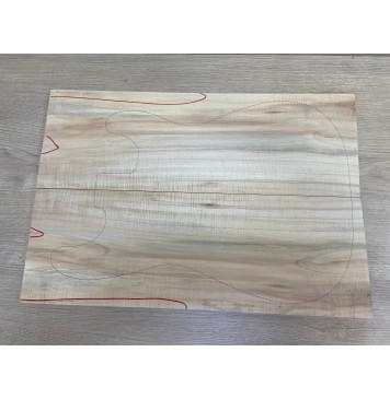 Клён Американский Волнистый заготовка на топ Смешанный АА Волна А 12х175х510 мм - 2 шт. (книжкой)-0