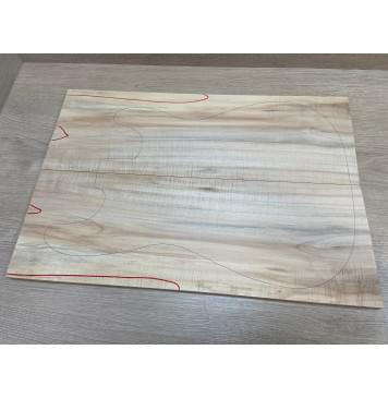 Клён Американский Волнистый заготовка на топ Смешанный АА Волна А 12х175х510 мм - 2 шт. (книжкой)-1