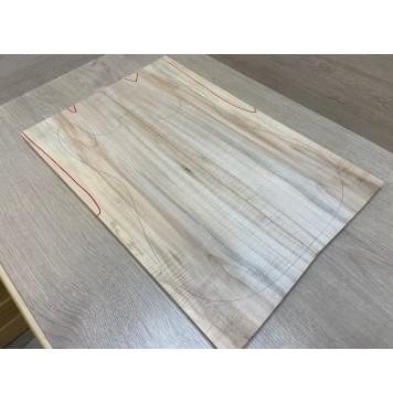 Клён Американский Волнистый заготовка на топ Смешанный АА Волна А 12х175х510 мм - 2 шт. (книжкой)-3