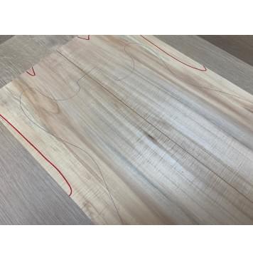 Клён Американский Волнистый заготовка на топ Смешанный АА Волна А 12х175х510 мм - 2 шт. (книжкой)-2