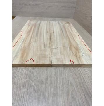 Клён Американский Волнистый заготовка на топ Смешанный АА Волна А 12х175х510 мм - 2 шт. (книжкой)-6