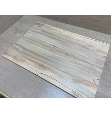 Клён Американский Волнистый заготовка на топ Смешанный АА Волна А 12х175х510 мм - 2 шт. (книжкой)-9