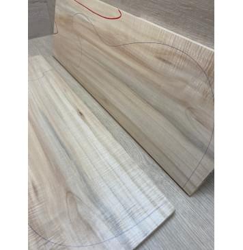 Клён Американский Волнистый заготовка на топ Смешанный АА Волна А 12х175х510 мм - 2 шт. (книжкой)-10