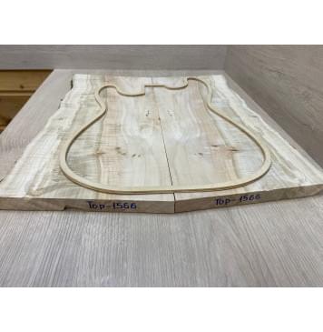 Клён Американский Волнистый заготовка на топ Смешанный А Волна АА 20х198-208х500 мм - 2 шт. (книжкой)-8