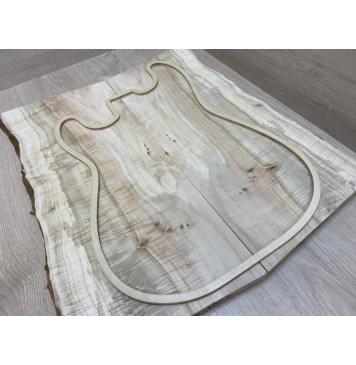 Клён Американский Волнистый заготовка на топ Смешанный А Волна АА 20х198-208х500 мм - 2 шт. (книжкой)-7