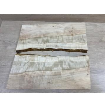 Клён Американский Волнистый заготовка на топ Смешанный А Волна АА 20х198-208х500 мм - 2 шт. (книжкой)-6