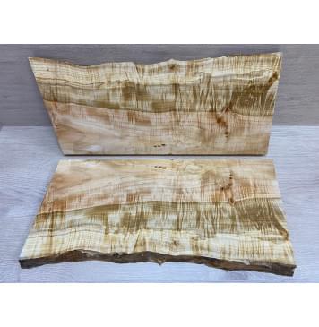 Клён Американский Волнистый заготовка на топ Смешанный А Волна АА 20х198-208х500 мм - 2 шт. (книжкой)-9