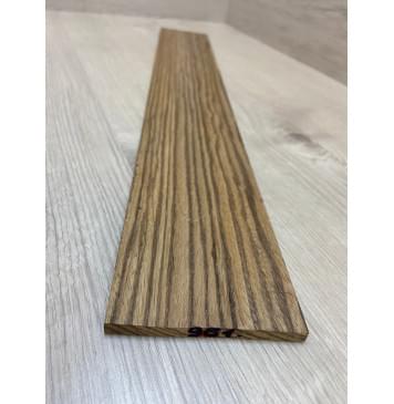 Зебрано  заготовка накладки для электрогитары Радиал АА 7.5(6.5)х88х595 мм-1