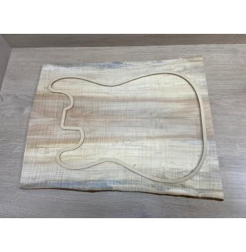 Клён Американский Волнистый заготовка на топ Радиал АА Волна ААА 13х193-200х525 мм - 2 шт. (книжкой)-3