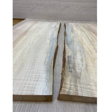 Клён Американский Волнистый заготовка на топ Радиал АА Волна ААА 13х193-200х525 мм - 2 шт. (книжкой)-5