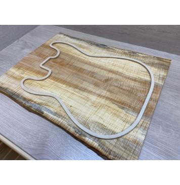 Клён Американский Волнистый заготовка на топ Радиал АА Волна ААА 13х193-200х525 мм - 2 шт. (книжкой)-9