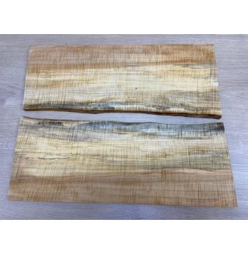 Клён Американский Волнистый заготовка на топ Радиал АА Волна ААА 13х193-200х525 мм - 2 шт. (книжкой)-13