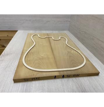 Клён Белый Печёный 150гр заготовка на топ Тангент А 19х186х540 мм - 2 шт.(книжкой)-1