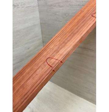 Падук заготовка накладки для электрогитары Радиал ААА 8.3х63-58х500 мм (Уценка-трещина)-1