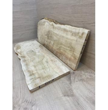 Клён Американский Волнистый заготовка на топ Смешанный А Волна А 17.5х235-265х740 мм - 2 шт. (книжкой)-4