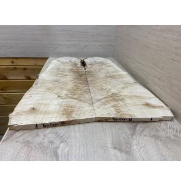 Клён Американский Волнистый заготовка на топ Смешанный А Волна ААА 16.5х215-270х810 мм - 2 шт. (книжкой)-3