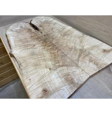 Клён Американский Волнистый заготовка на топ Смешанный А Волна ААА 16.5х215-270х810 мм - 2 шт. (книжкой)-4