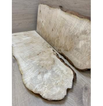 Клён Американский Волнистый заготовка на топ Смешанный А Волна ААА 16.5х215-270х810 мм - 2 шт. (книжкой)-9