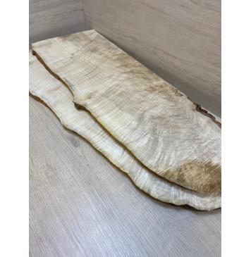 Клён Американский Волнистый заготовка на топ Смешанный А Волна ААА 16.5х215-270х810 мм - 2 шт. (книжкой)-2