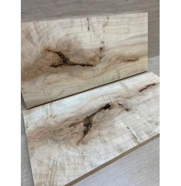 Клён Американский Волнистый заготовка на топ под заливку Смешанный АА Волна АА 19х253-295х560 мм - 2 шт. (книжкой)-6