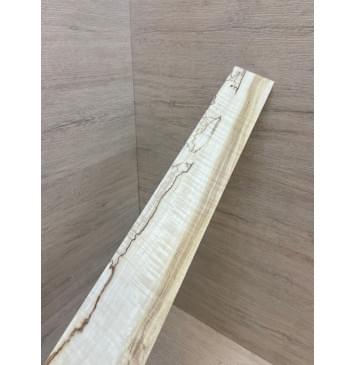 Клён Американский Spalted Волнистый заготовка накладки для электрогитары Смешанный АА Волна АА 7.7х68-55х508 мм-9