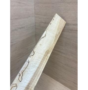Клён Американский Spalted Волнистый заготовка накладки для электрогитары Смешанный АА Волна АА 7.7х68-55х508 мм-1