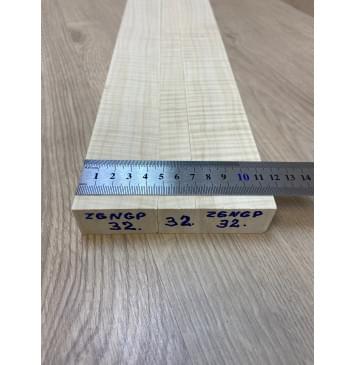 Клен Белый Явор, Волнистый заготовка грифа безголовой гитары Радиал АА Волна ААА 26х(46-21-46)х557 мм - из 3х частей-3