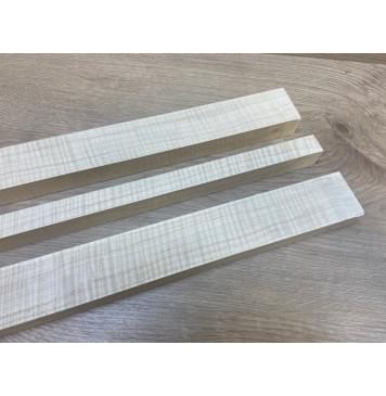 Клен Белый Явор, Волнистый заготовка грифа безголовой гитары Радиал АА Волна ААА 26х(46-21-46)х557 мм - из 3х частей-6