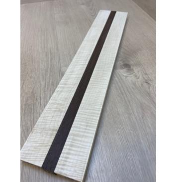 Клен Белый Явор, Волнистый/Венге заготовка для переклеенного грифа безголовой гитары Радиал АА Волна ААА 22.5х(43.5-20-43.5)х570 мм - из 3х частей-9