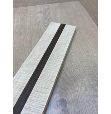 Клен Белый Явор, Волнистый/Венге заготовка для переклеенного грифа безголовой гитары Радиал АА Волна ААА 22.5х(43.5-20-43.5)х570 мм - из 3х частей-10