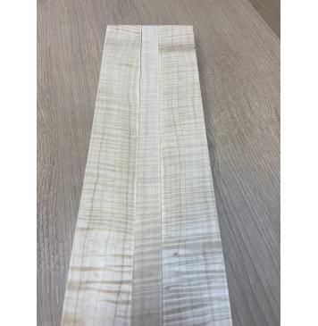 Клен Белый Явор, Волнистый заготовка грифа безголовой гитары Радиал А Волна ААА 25х(46-21-46)х552 мм - из 3х частей-10