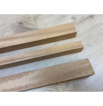 Махагон Кая заготовка грифа безголовой гитары Радиал АА 32х(47-25-47)х580 мм - из 3х частей-8