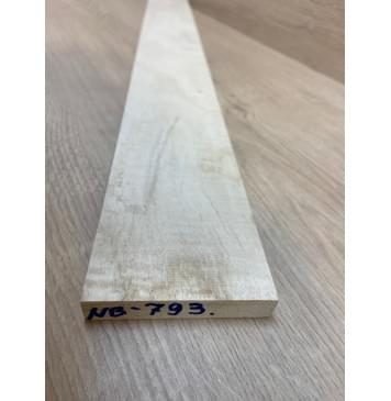 Клён Белый Явор, Волнистый заготовка накладки для бас-гитары Смешанный АА Волна АА 13х79х723 мм-9