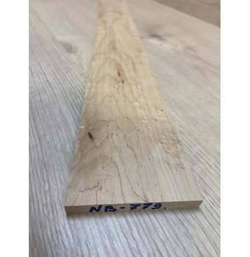 Клён "Птичий глаз" заготовка накладки для бас-гитары Смешанный АА Волна АА 9х81-60х745 мм-1