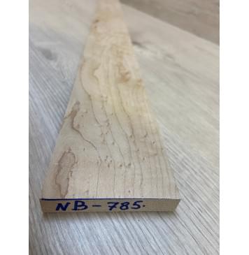 Клён "Птичий глаз" заготовка накладки для бас-гитары Смешанный АА Волна АА 14х82-59х747 мм-6