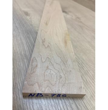 Клён "Птичий глаз" заготовка накладки для бас-гитары Смешанный АА Волна А 11х82-59х747 мм-4