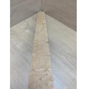 Клён "Птичий глаз" заготовка накладки для бас-гитары Смешанный АА Волна А 12х68-58х745 мм-12