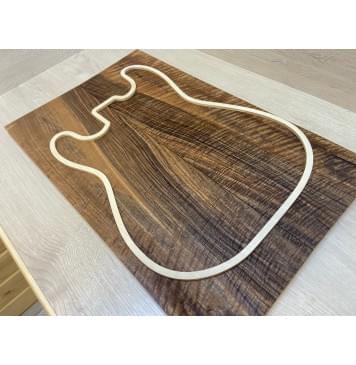 Орех Грецкий Волнистый заготовка на топ Радиал АА Волна ААА 17х182х575 мм (2 шт книжкой)-4