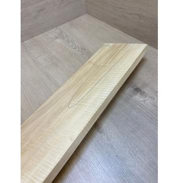 Клён Американский Волнистый заготовка на топ Радиал АА Волна АА 22.5х167х610 мм (1 шт под распил) Уценка-трещина-8