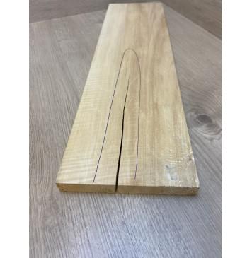 Клён Американский Волнистый заготовка на топ Радиал АА Волна АА 22.5х167х610 мм (1 шт под распил) Уценка-трещина-9