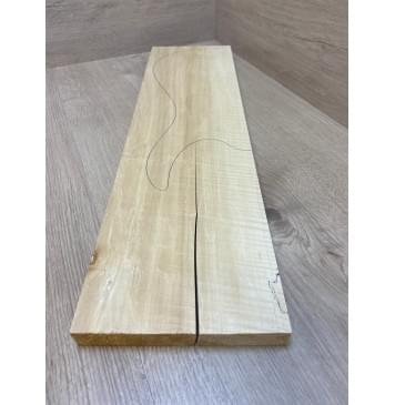 Клён Американский Волнистый заготовка на топ Радиал АА Волна АА 22.5х167х610 мм (1 шт под распил) Уценка-трещина-4