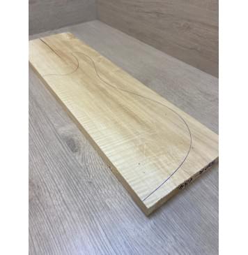 Клён Американский Волнистый заготовка на топ Радиал АА Волна АА 22.5х167х610 мм (1 шт под распил) Уценка-трещина-5