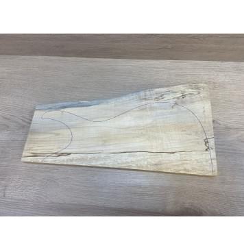 Клён Американский Волнистый заготовка на топ для Тревел гитары Смешанный АА Волна А 22х210-125х410 мм (1 шт под распил)-4