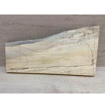 Клён Американский Волнистый заготовка на топ для Тревел гитары Смешанный АА Волна А 22х210-125х410 мм (1 шт под распил)-5