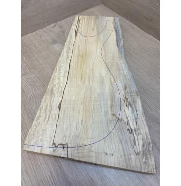 Клён Американский Волнистый заготовка на топ для Тревел гитары Смешанный АА Волна А 22х210-125х410 мм (1 шт под распил)-8