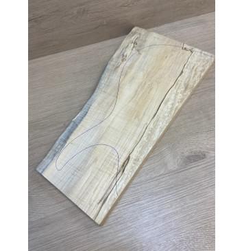 Клён Американский Волнистый заготовка на топ для Тревел гитары Смешанный АА Волна А 22х210-125х410 мм (1 шт под распил)-1