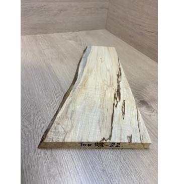 Клён Американский Волнистый заготовка на топ для Тревел гитары Смешанный АА Волна А 22х190-110х410 мм (1 шт под распил)-2