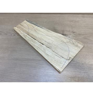 Клён Американский Волнистый заготовка на топ для Тревел гитары Смешанный АА Волна А 22х190-110х410 мм (1 шт под распил)-3
