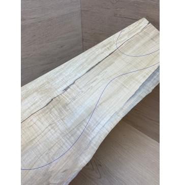 Клён Американский Волнистый заготовка на топ для Тревел гитары Смешанный АА Волна А 22х190-110х410 мм (1 шт под распил)-1