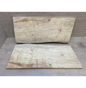 Клён Американский Волнистый заготовка на топ Смешанный А Волна АА 20х257-247х595-615 мм - 2 шт. (книжкой)-10